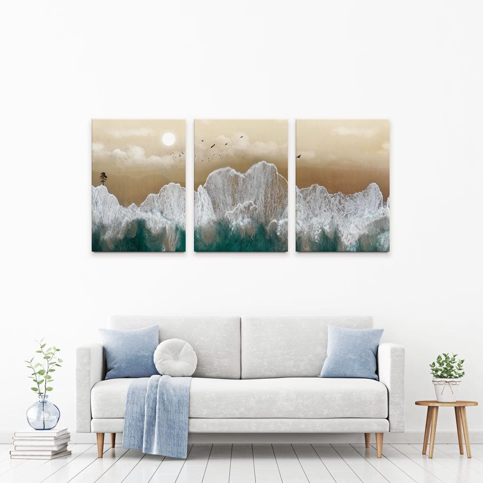 Mountain Seascape Trio Canvas Print wall art product Greatart / Shutterstock