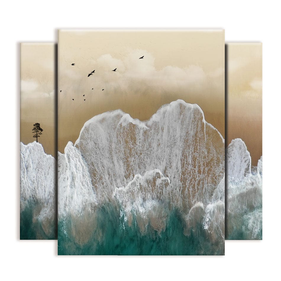 Mountain Seascape Trio Canvas Print wall art product Greatart / Shutterstock