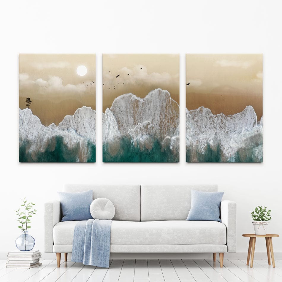 Mountain Seascape Trio Canvas Print wall art product Greatart / Shutterstock