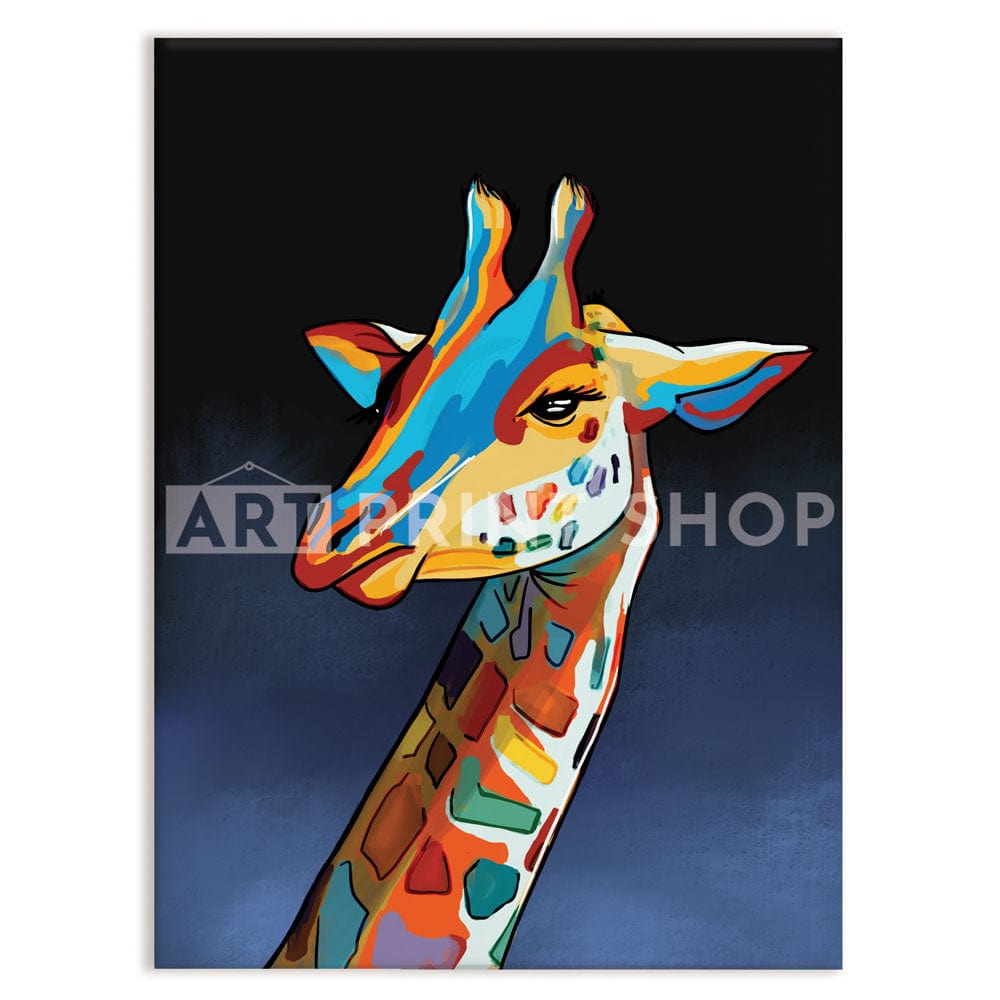 Multicoloured Giraffe Canvas Print wall art product Art Print Shop