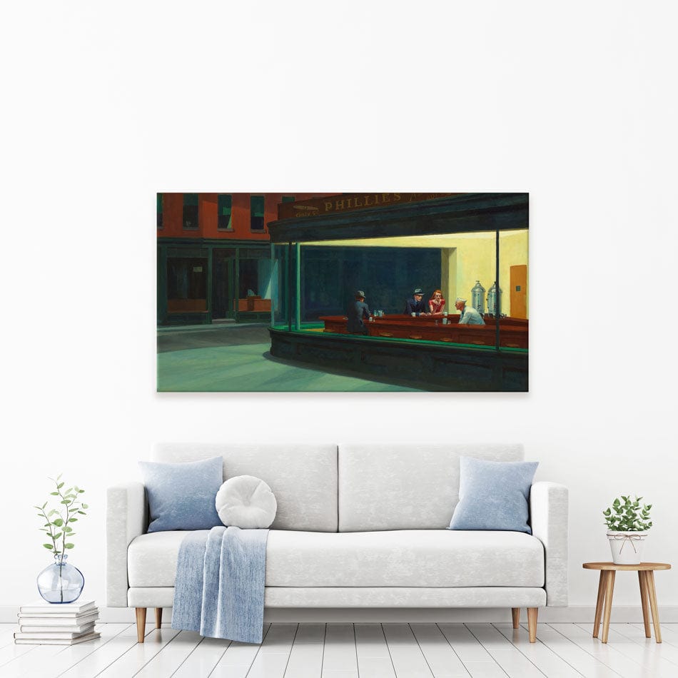 Nighthawks Canvas Print wall art product S Megalos / Independent