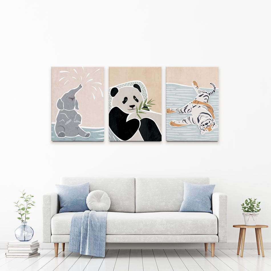 Nursery Animals Trio Canvas Print wall art product Sarah Manovski