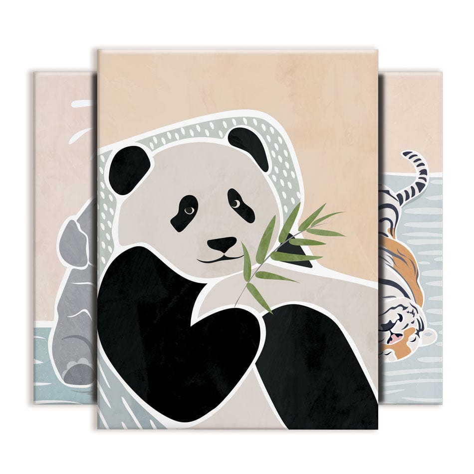 Nursery Animals Trio Canvas Print wall art product Sarah Manovski