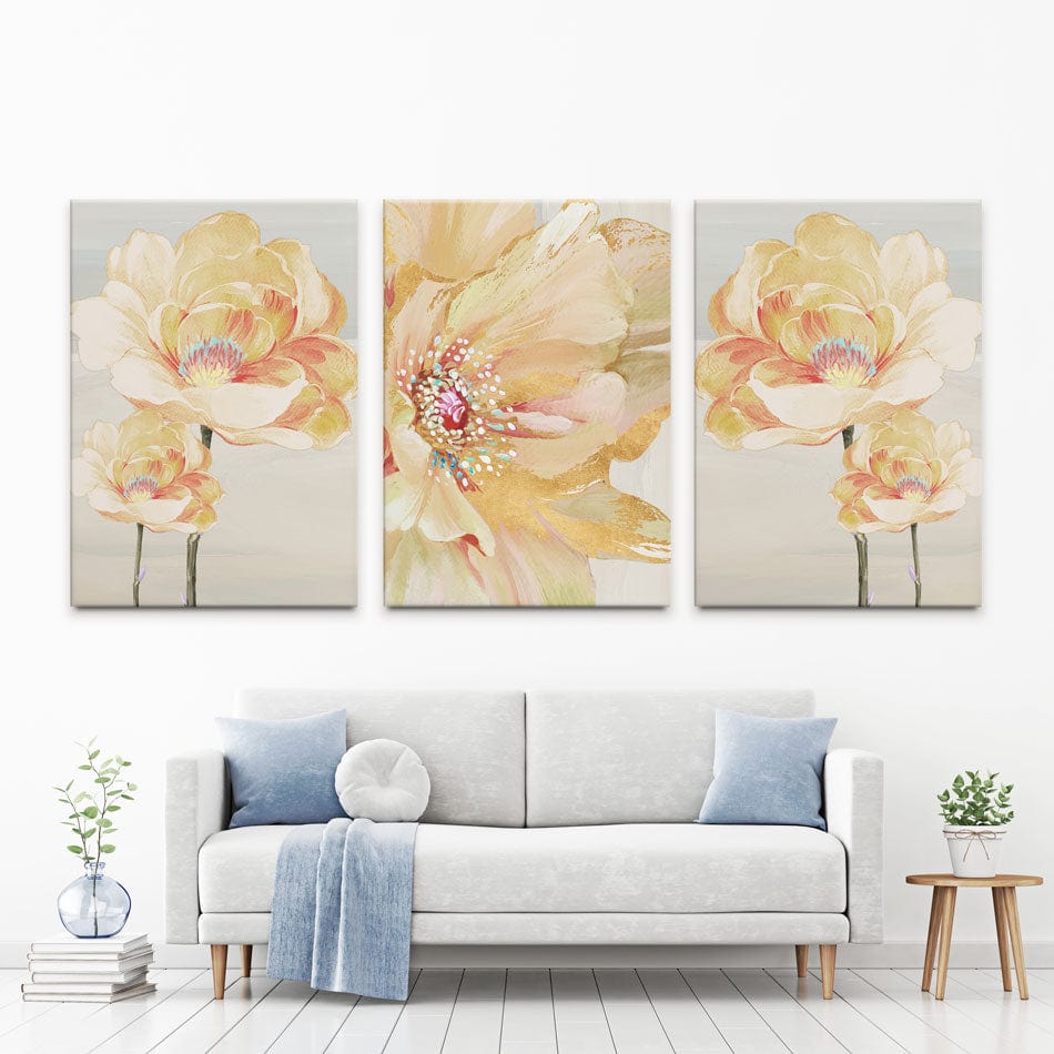 Opulent Flower Trio Canvas Print wall art product Muzi pear studio / Shutterstock