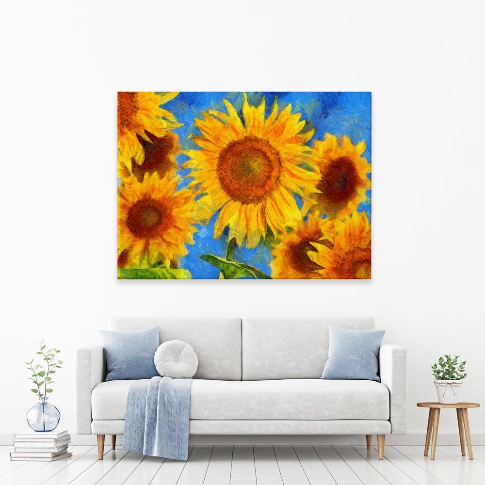 Orange Sunflowers Canvas Print wall art product VLukas / Shutterstock