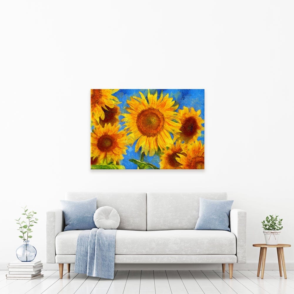 Orange Sunflowers Canvas Print wall art product VLukas / Shutterstock