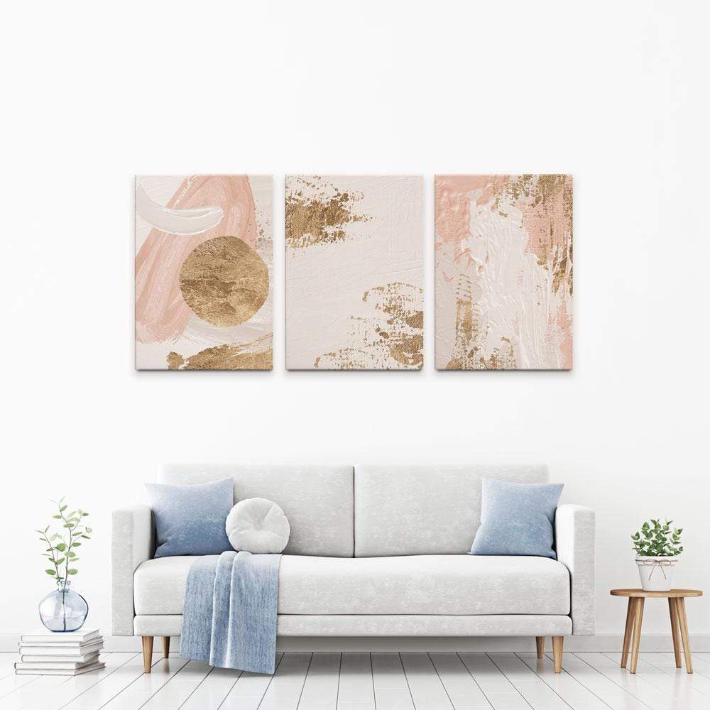 Peachy Abstract Trio Canvas Print wall art product VerisStudio / Shutterstock