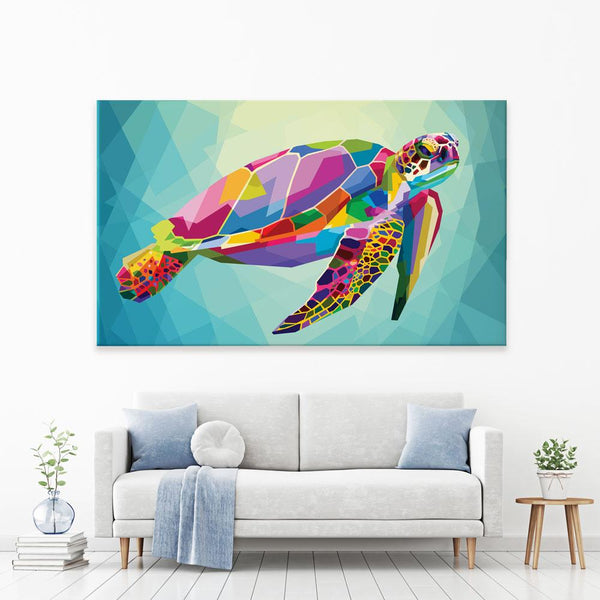 Pop Art Turtle Canvas Print – Art Print Shop