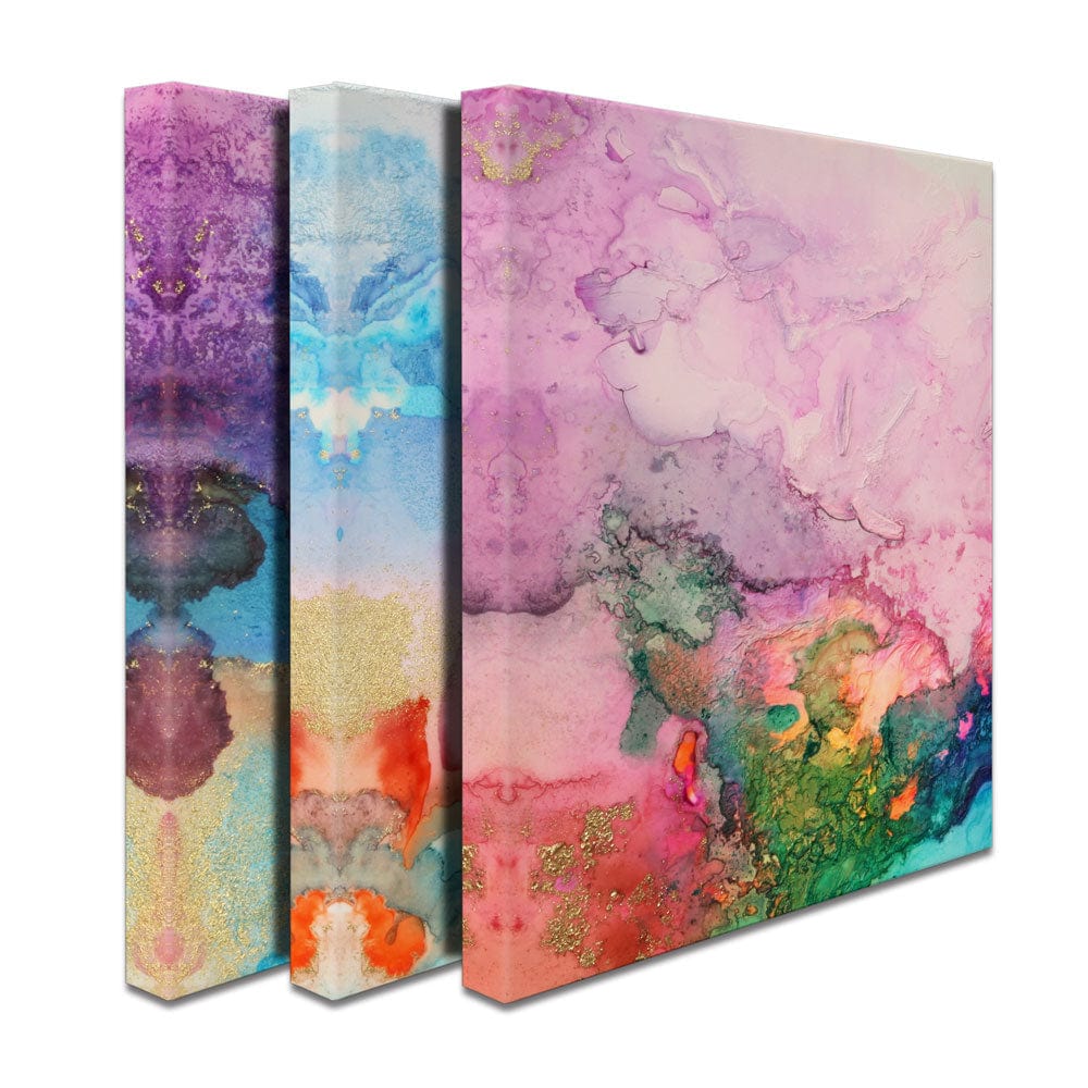 Rainbow Marble Trio Canvas Print wall art product Rudchenko Liliia / Shutterstock