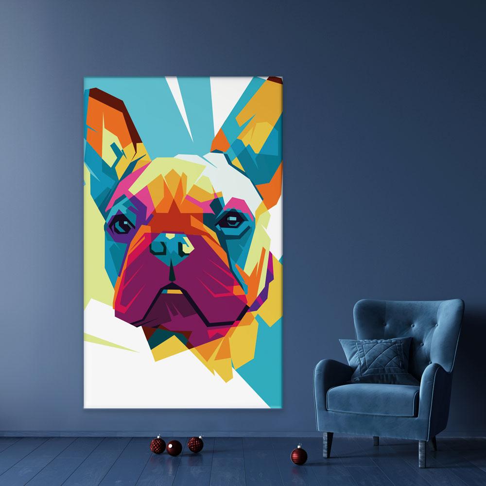 Rainbow Pop Art Frenchie Canvas Print wall art product E setiawan / Shutterstock