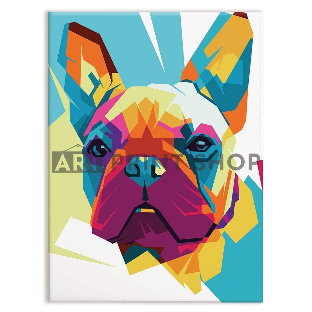 Rainbow Pop Art Frenchie Canvas Print wall art product E setiawan / Shutterstock