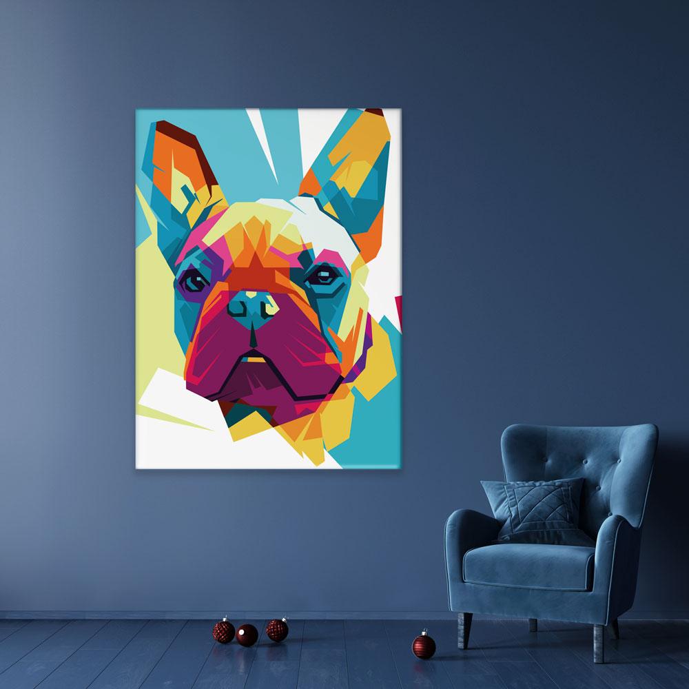 Rainbow Pop Art Frenchie Canvas Print wall art product E setiawan / Shutterstock