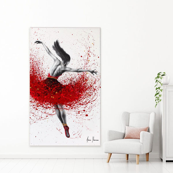 Scarlet Sensation Dance Canvas Print – Art Print Shop