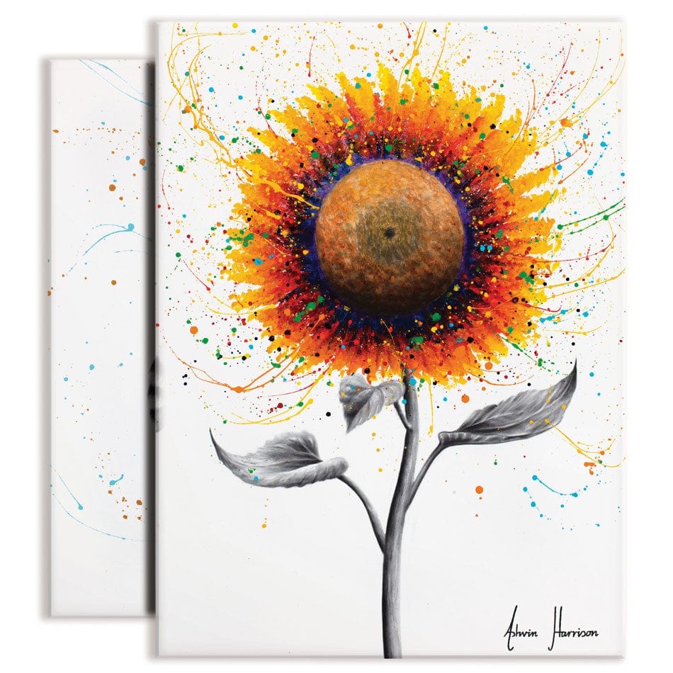 The Bee And The Sunflower Duo Canvas Print wall art product Ashvin Harrison