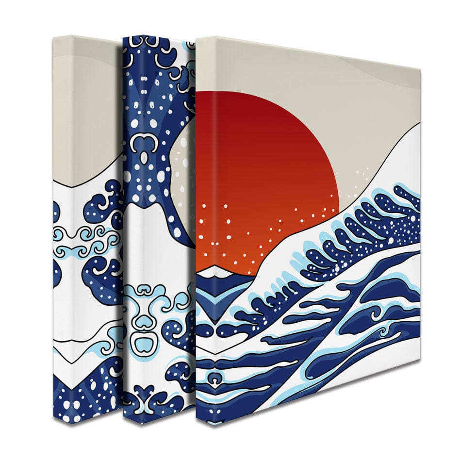 The Great Wave Trio Canvas Print wall art product Syquallo / Shutterstock