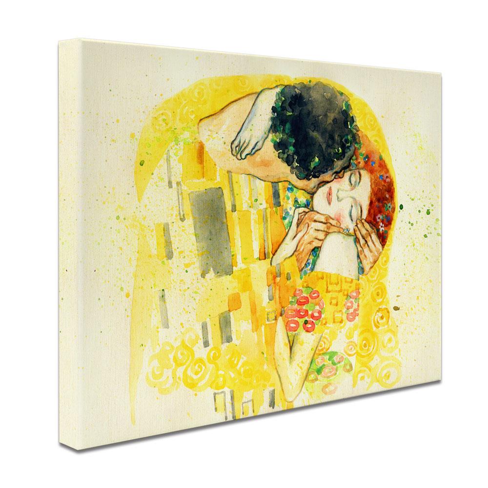 The Kiss Watercolour Canvas Print wall art product Anna Ismagilova / Shutterstock