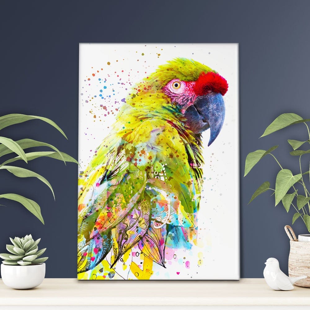 Tropical Parrot Paint Splash Canvas Print wall art product LILAWA.COM / Shutterstock