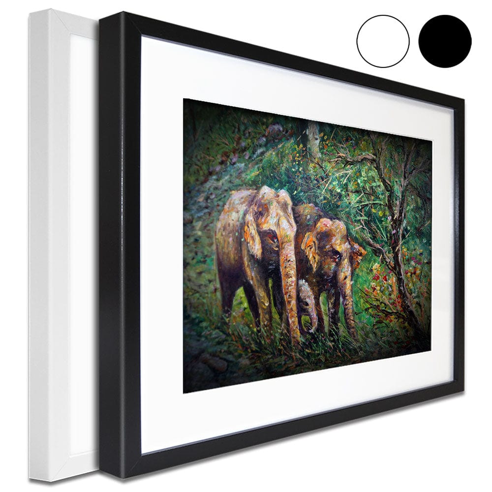 Wandering Elephants Framed Art Print wall art product kwang gallery / Shutterstock