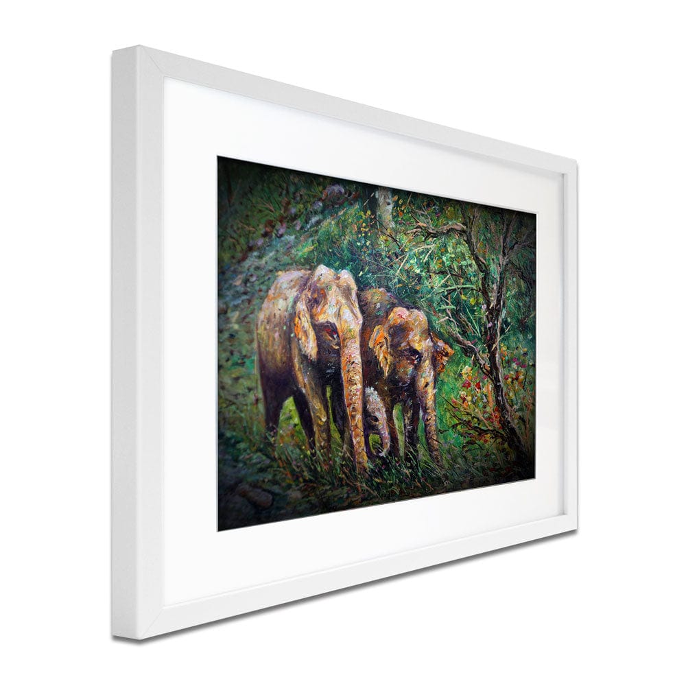 Wandering Elephants Framed Art Print wall art product kwang gallery / Shutterstock