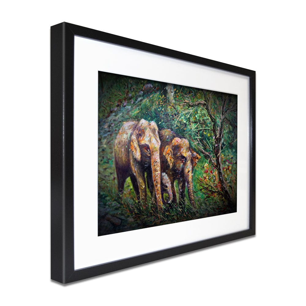 Wandering Elephants Framed Art Print wall art product kwang gallery / Shutterstock