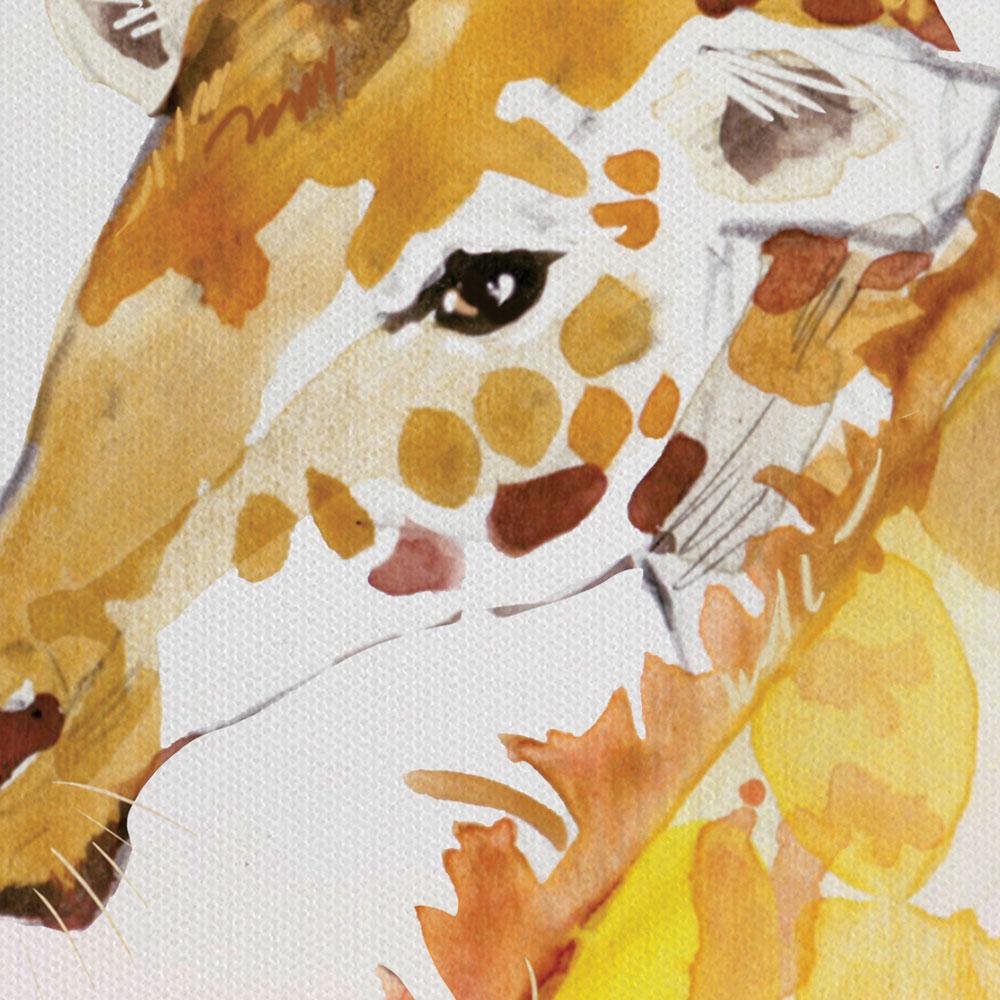 Watercolour Giraffe Square Canvas Print wall art product Faenkova Elena / Shutterstock