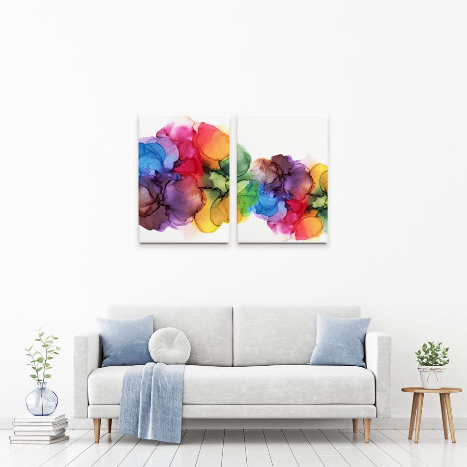 Watercolour Rainbow Curve Duo Canvas Print wall art product Rudchenko Liliia / Shutterstock