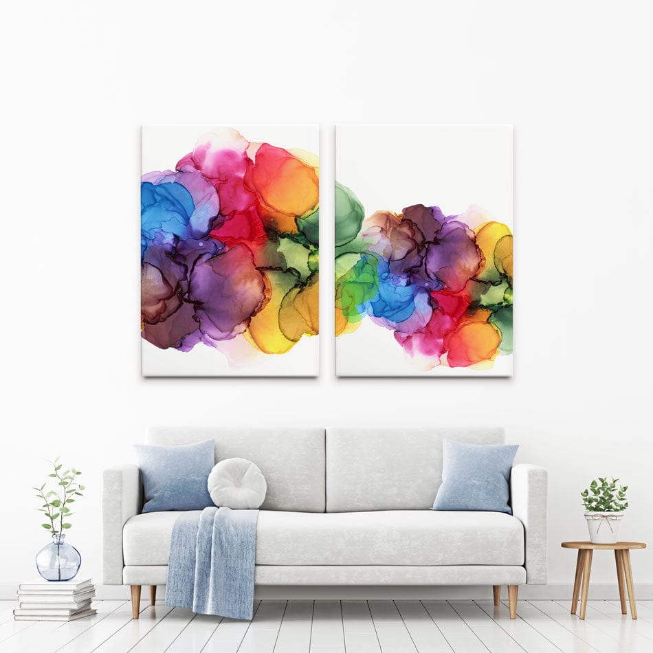 Watercolour Rainbow Curve Duo Canvas Print wall art product Rudchenko Liliia / Shutterstock