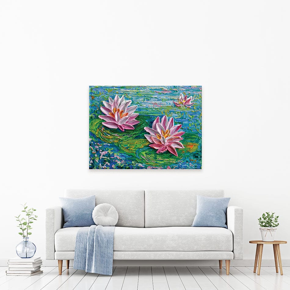 Waterlillies Pond 2 Canvas Print wall art product Olga Tkachyk