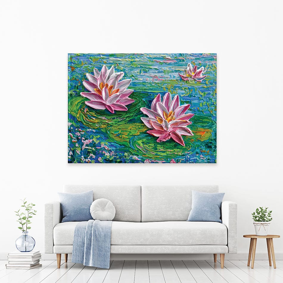 Waterlillies Pond 2 Canvas Print wall art product Olga Tkachyk