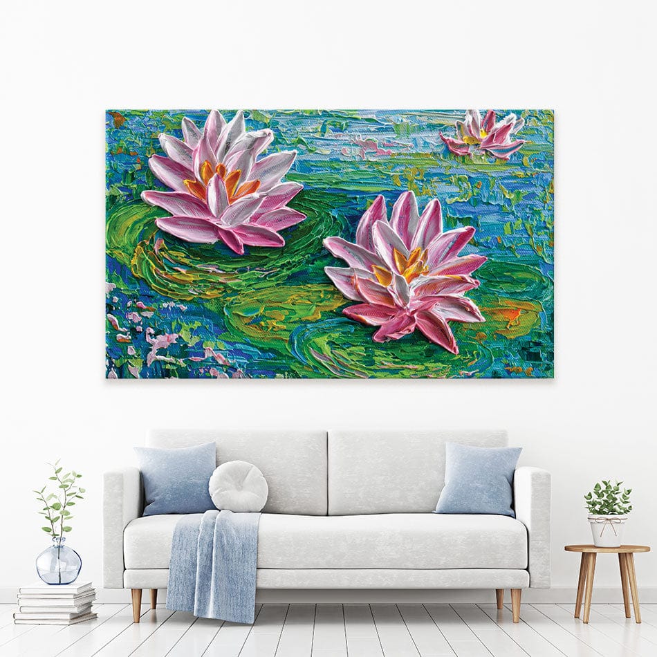 Waterlillies Pond 2 Canvas Print wall art product Olga Tkachyk