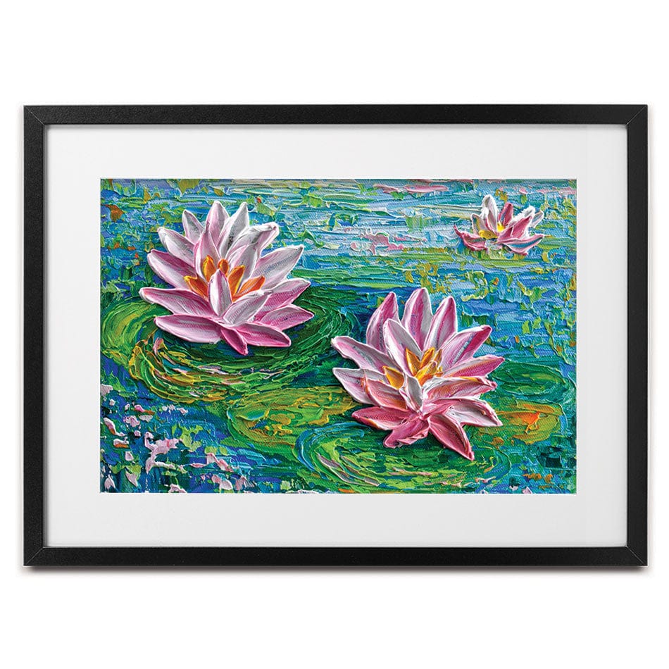 Waterlillies Pond 2 Framed Art Print wall art product Olga Tkachyk