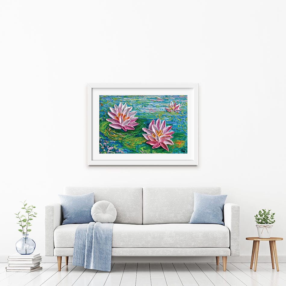 Waterlillies Pond 2 Framed Art Print wall art product Olga Tkachyk