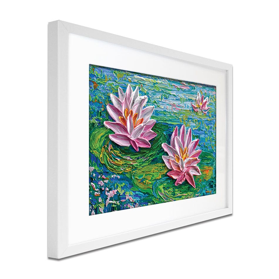 Waterlillies Pond 2 Framed Art Print wall art product Olga Tkachyk