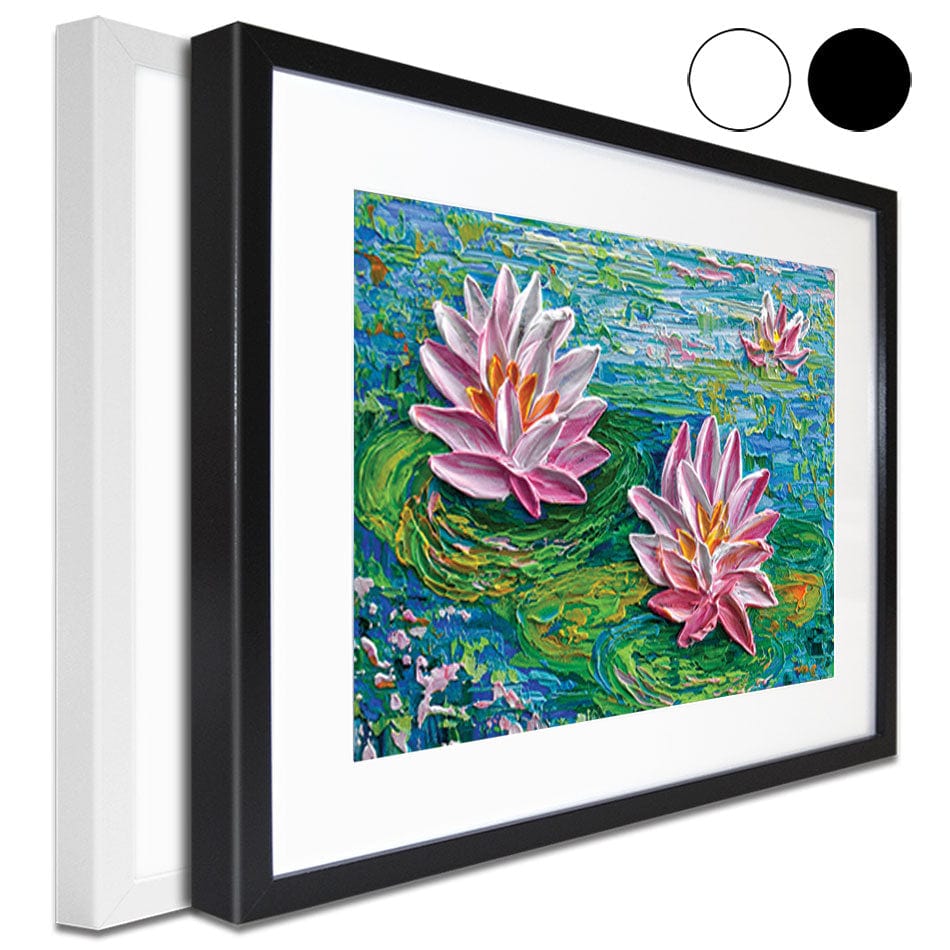 Waterlillies Pond 2 Framed Art Print wall art product Olga Tkachyk