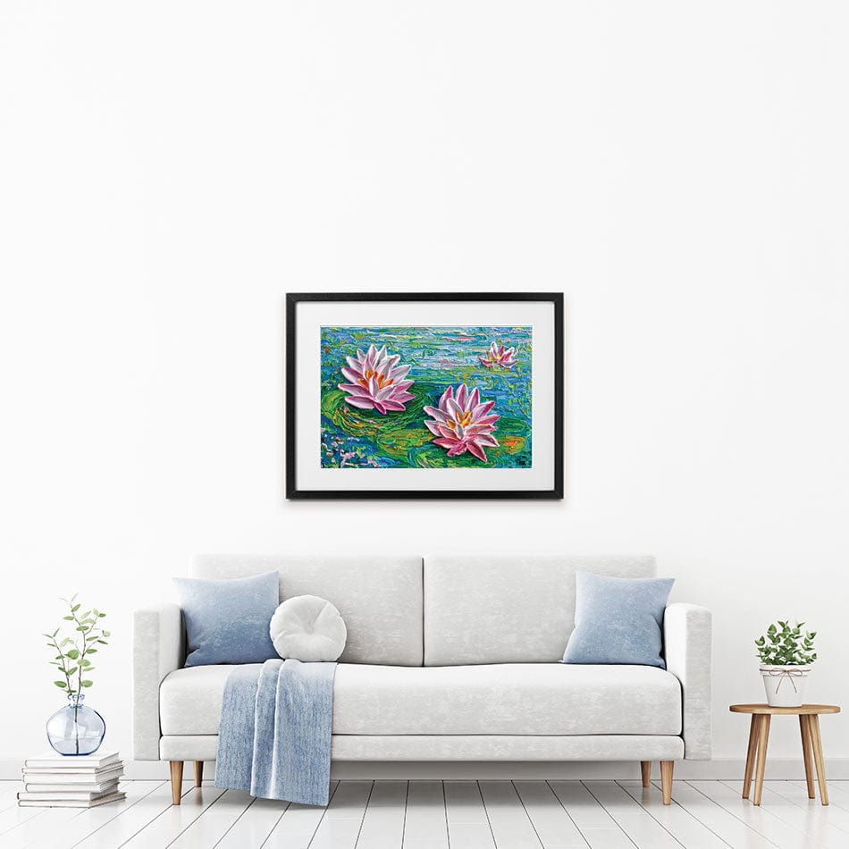 Waterlillies Pond 2 Framed Art Print wall art product Olga Tkachyk