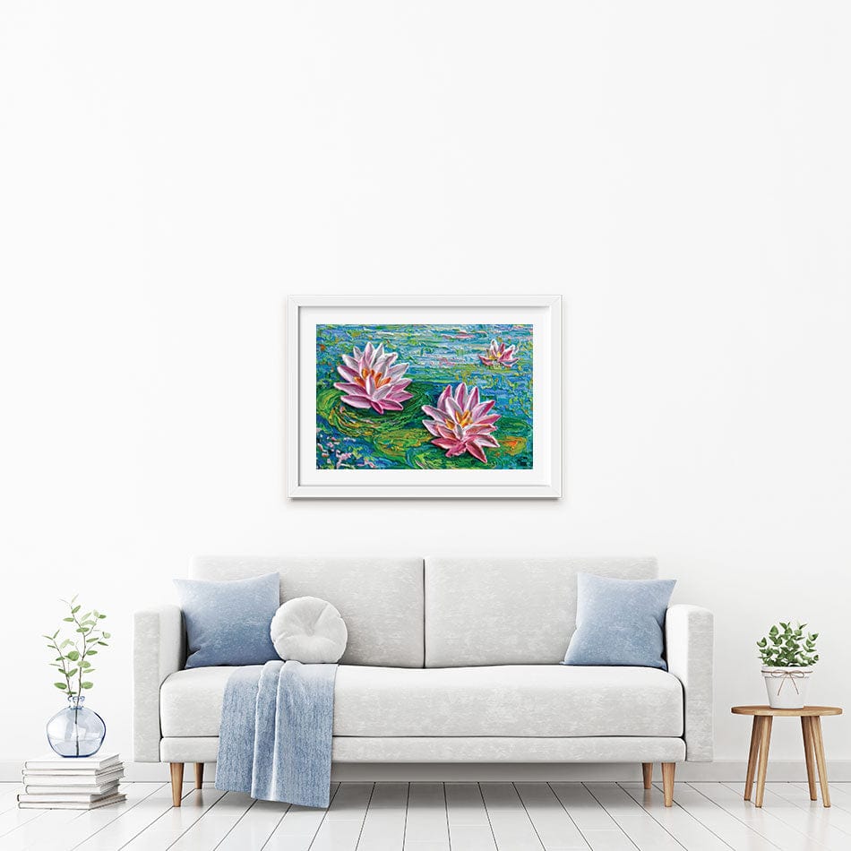 Waterlillies Pond 2 Framed Art Print wall art product Olga Tkachyk