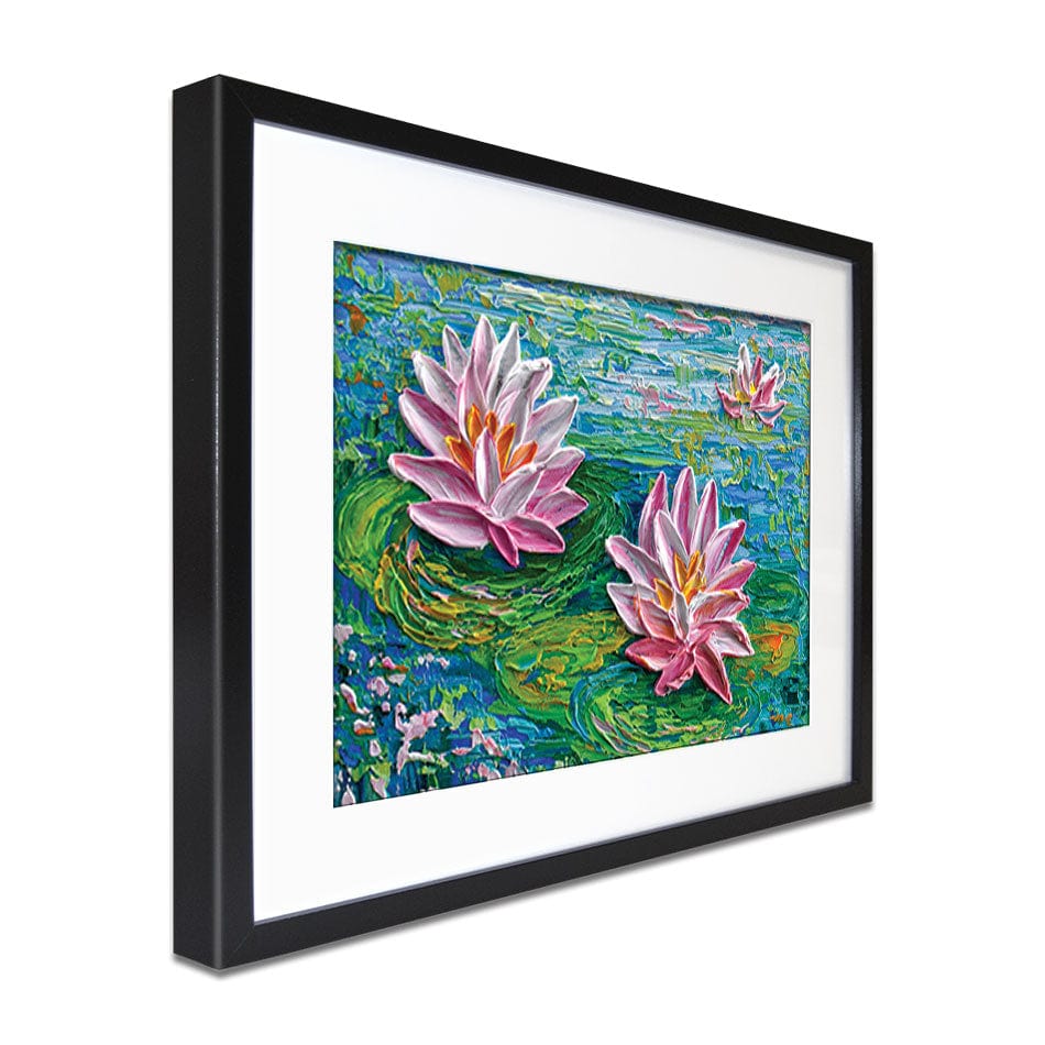 Waterlillies Pond 2 Framed Art Print wall art product Olga Tkachyk