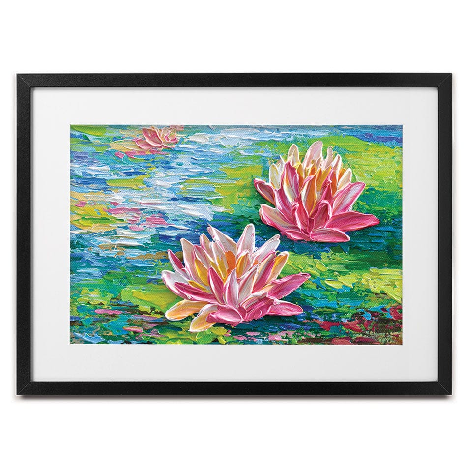 Waterlillies Pond Framed Art Print wall art product Olga Tkachyk