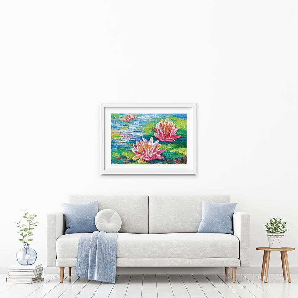 Waterlillies Pond Framed Art Print wall art product Olga Tkachyk