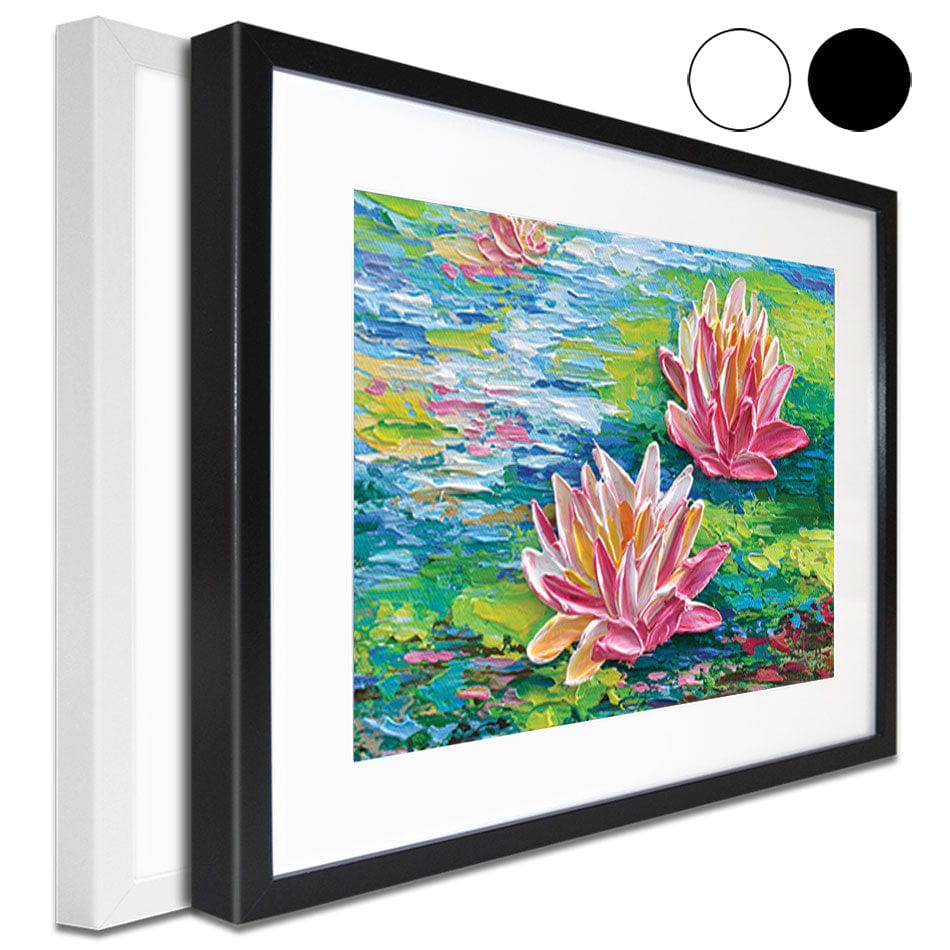 Waterlillies Pond Framed Art Print wall art product Olga Tkachyk