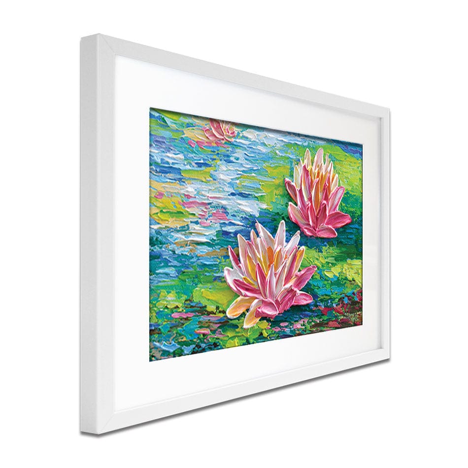 Waterlillies Pond Framed Art Print wall art product Olga Tkachyk