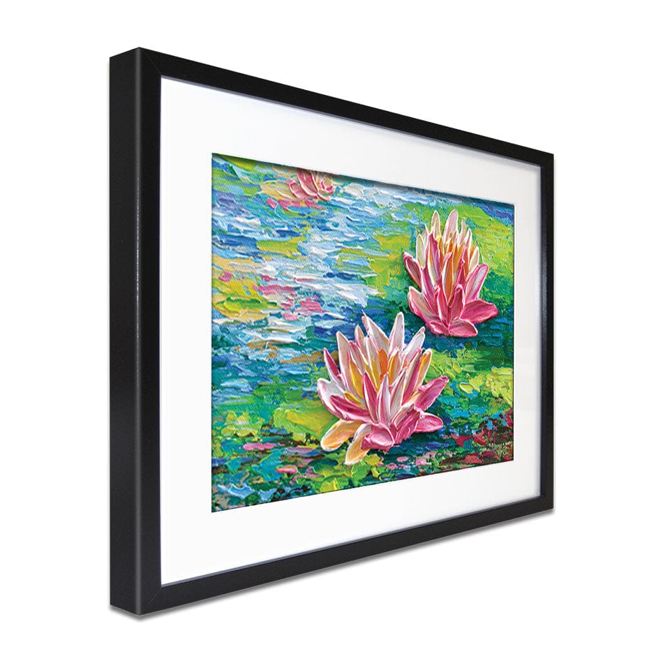 Waterlillies Pond Framed Art Print wall art product Olga Tkachyk