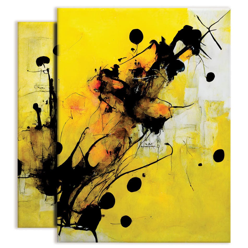 Yellow Black Splash Duo Canvas Print wall art product arteria.lab / Shutterstock