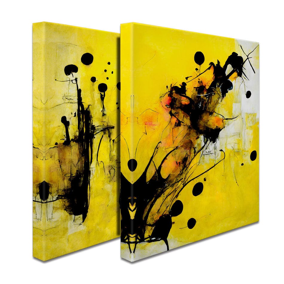 Yellow Black Splash Duo Canvas Print wall art product arteria.lab / Shutterstock