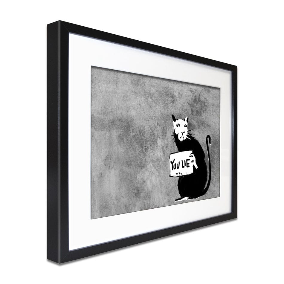 You Lie Rat Framed Art Print wall art product Banksy