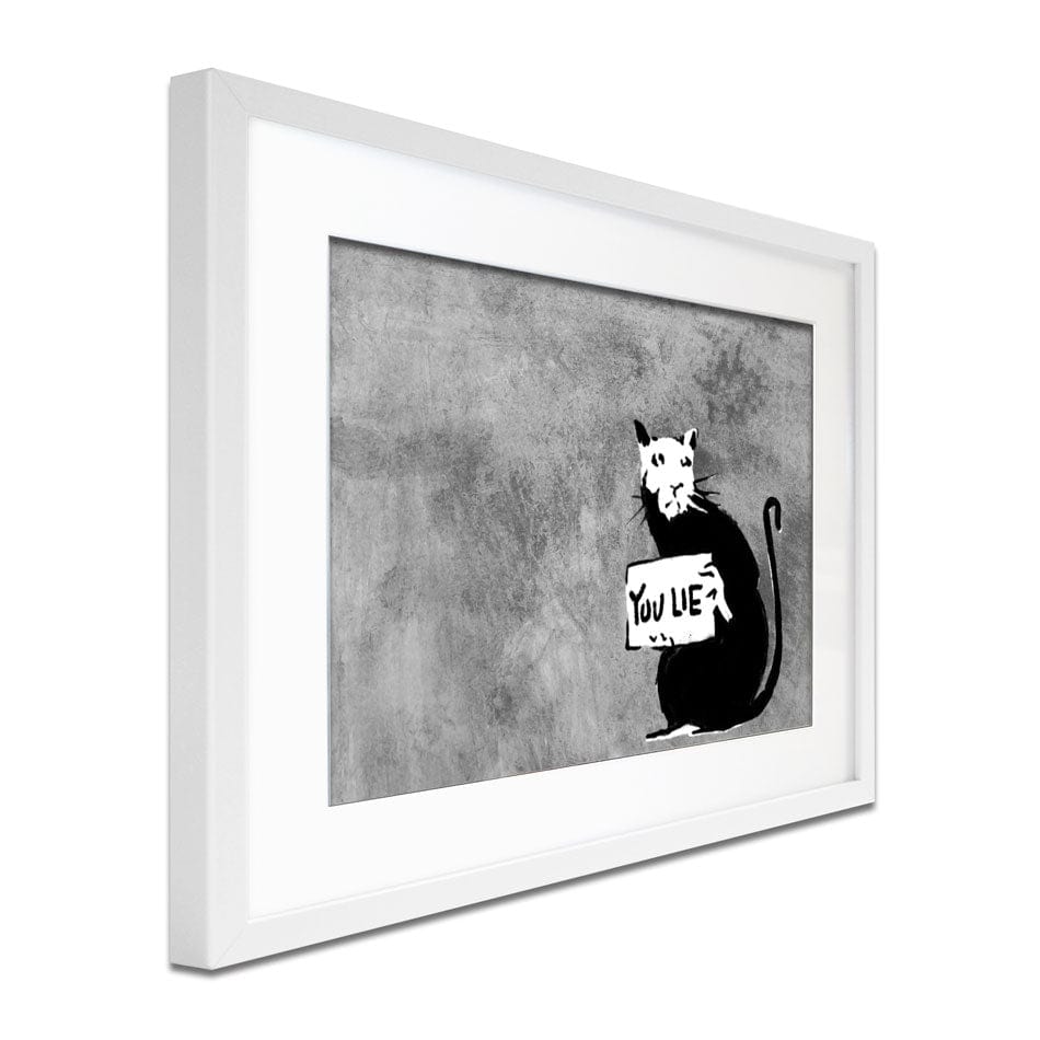 You Lie Rat Framed Art Print wall art product Banksy